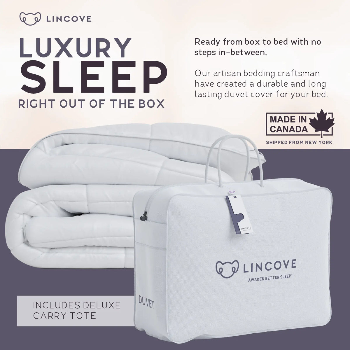 100% Canadian White Down Duvet Comforter