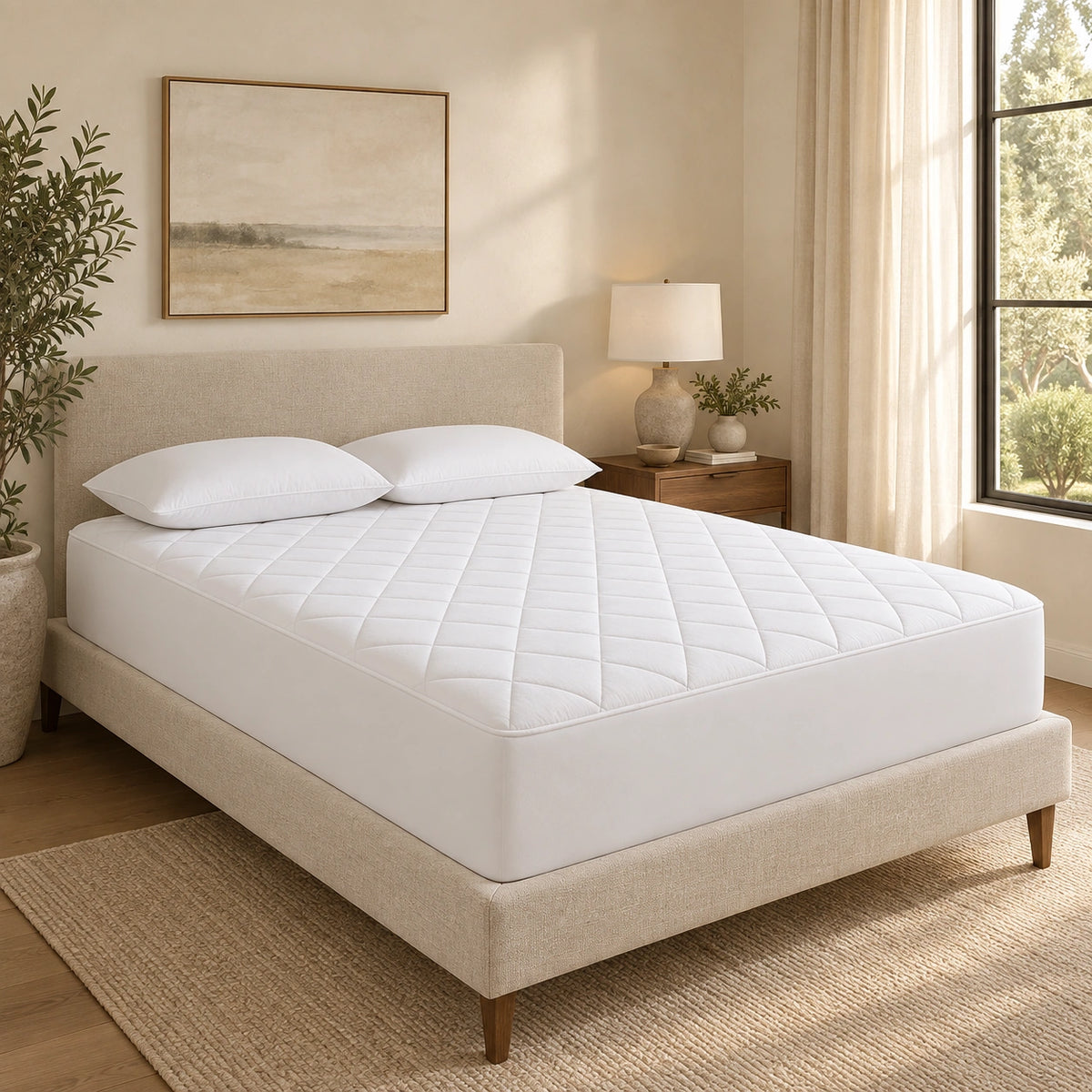 100% Cotton Quilted Mattress Pad