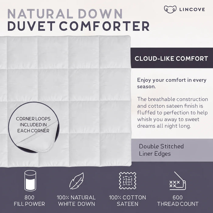 100% European Down Comforter Duvet Insert