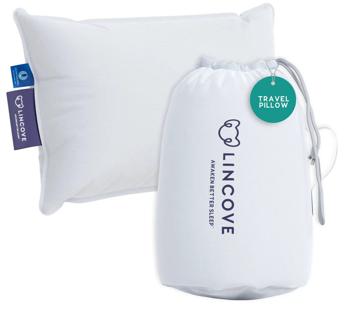Down And Feather Travel Pillow - Made In Canada