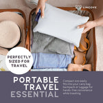 Down And Feather Travel Pillow - Made In Canada