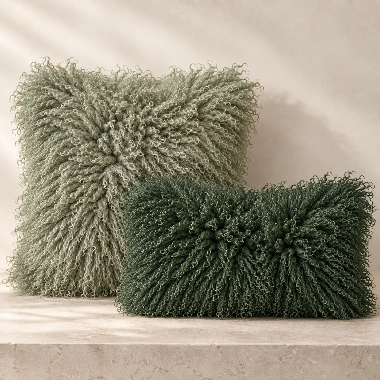 Tibetan Curly Sheepskin Pillow