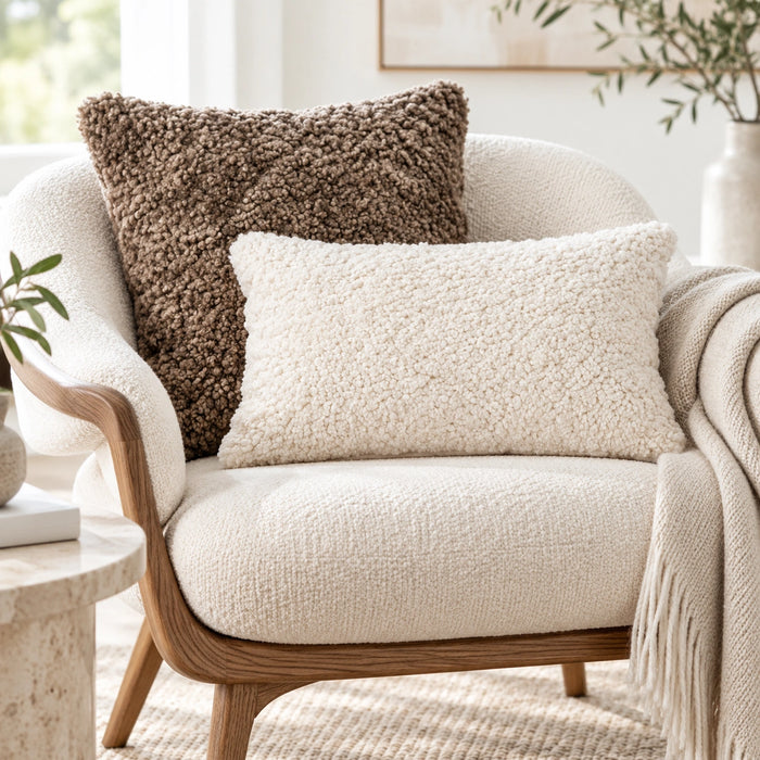 Crossbreed Curly Sheepskin Pillow