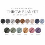 Alpaca Sheep Wool Throw