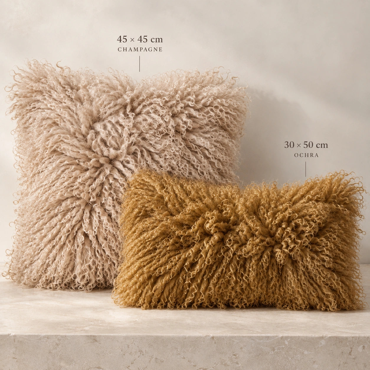 Tibetan Curly Sheepskin Pillow