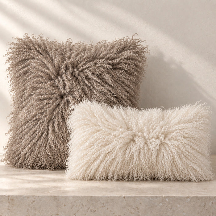 Tibetan Curly Sheepskin Pillow
