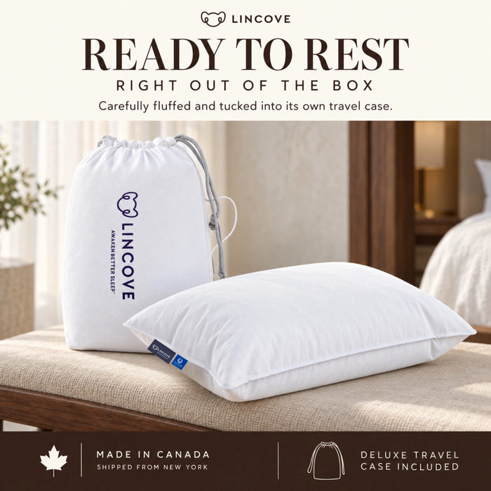 Down and Feather Toddler Pillow - Made In Canada