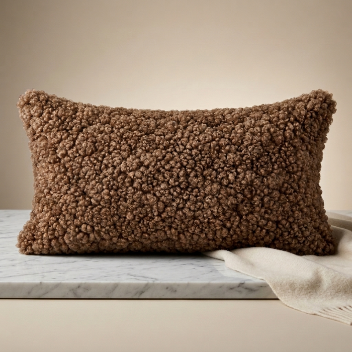 Crossbreed Curly Sheepskin Pillow
