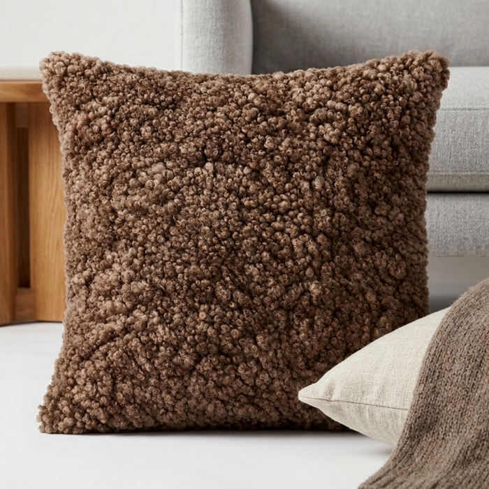Crossbreed Curly Sheepskin Pillow