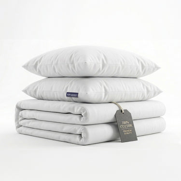 100% Cotton Duvet Cover Set, White - Classic Hotel Collection