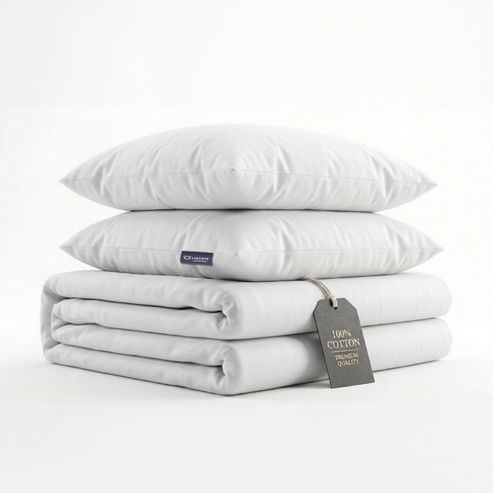 100% Cotton Duvet Cover Set, White - Classic Hotel Collection